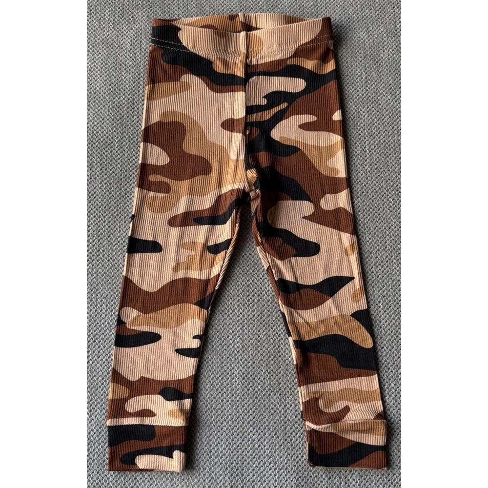 Rebel Bro Bamboo Leggings 12-18M Camo Brown Black NWOT Boutique Baby